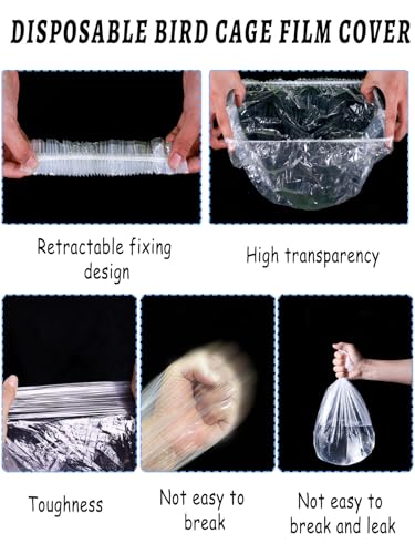 Large Disposable Bird Cage Tray Liners，34'' X 22'' Plastic Parakeet Cage Liner Bag - 30 Pcs Birds Cage Bottom Liner Universal Film Bird Cage Accessories for Finches Canaries Cockatiels Birdcage - size: 30PCS
