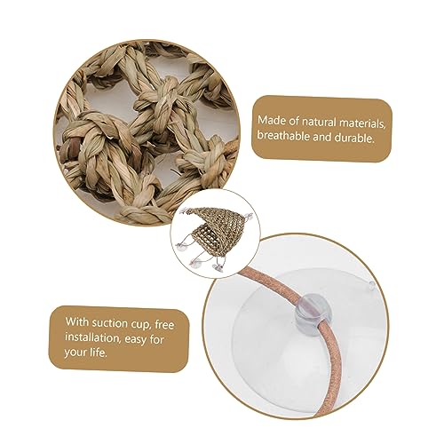 Gecko Hammock Reptile Grass Mat Lizard Grass Pad Comfortable Pet Supply for Lizards Iguanas Cats