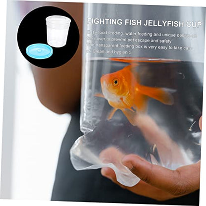 1Pc Transparent Reptile Feeding Container Mini Breeding Box for Turtles Fish More Safe Ventilated Habitat for Pet Reptiles