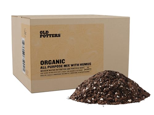 Old Potters All-Purpose Growing Media with Humus for - Heavier, Pre-moistened Planting Soil Blend with Canadian Peat Moss, Perlite, and Humus, 24 Quarts - style: All Purpose Mix