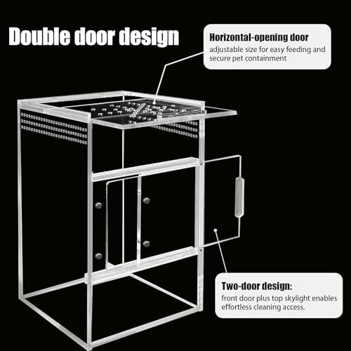 Jumping Spider Enclosure, Compact Acrylic Terrarium for Jumping Spiders, Tarantulas, and Praying Mantis - Small Insect Habitat Enclosure with Transparent Design (5.9x5.9x9.0 Inch)