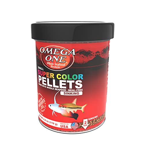 Omega One Super Color Sinking Pellets, 2mm Pellets, 4.2 oz - size: 4.2 Ounce (Pack of 1)