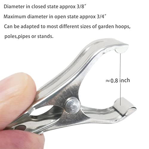80 Pcs 2inches Gardening Clips for Netting, Metal Clamps Made of Stainless Steel, Have a Strong Grip of Greenhouse Clips Keep the Plant Cover on Garden Hoops - style: 80Pcs