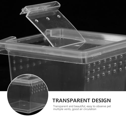 Ipetboom Reptile Breeding Box Transparent Pet Display Container for Lizard Gecko Scorpion and High-Temperature Breathable for Comfortable Habitat