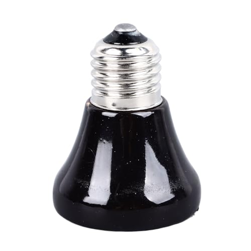 Reptile Heat Bulb Efficient Ceramic Heat Emitter No Light Design, for Reptiles Cats Parrots Black (100w) - size: 100w