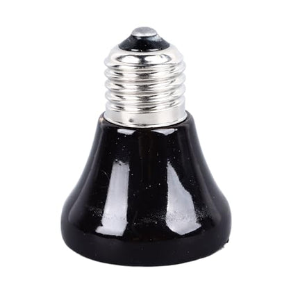 Reptile Heat Bulb Efficient Ceramic Heat Emitter No Light Design, for Reptiles Cats Parrots Black (100w) - size: 100w