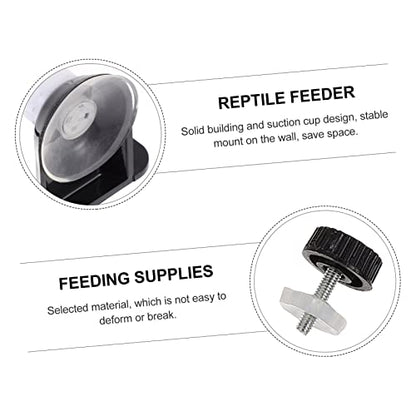 BESPORTBLE Reptile Feeder Lizard Food Bowl Reptile Water Basin Snake Water Bowl Easy Cleaning - size: 7.8X8.5X6.7CM