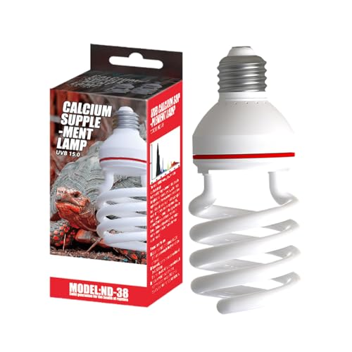 Reptile Basking Bulb Light Bulb,26W UVB Lamp, Daylight Fixture for Tortoise Snake Frog Gecko Hermit Crab Habitat Terrarium Aquarium