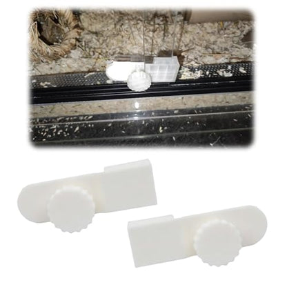 Terrarium Sliding Door Lock Compatible with Reptile Glass Enclosure Adjustable 2mm 3mm Custom Gap Secure Clip Lock for Sliding Doors Pet Tank Safety (3mm Gap in the Glass) - size: 3mm gap in the glass