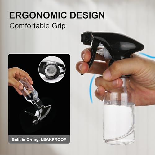 Spray Bottles 4oz/120ml Plastic Small Spray Bottle for Hair Mist/Stream Spraying Heavy Duty Empty Water Spray Bottles for Cleaning Solutions, Plants 2 Pack (Clear) - color: Clear