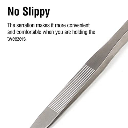 18.9 inch Heavy Duty Extra Long Tweezers for Salt & Fresh Water Fish Tank, Curved SUS 304 Stainless Steel Aquascape Tweezers for Aquarium & Terrarium, Large Metal Snake Feeding Tongs - size: 18.9 inch, 0.1 inch, curved, single unit