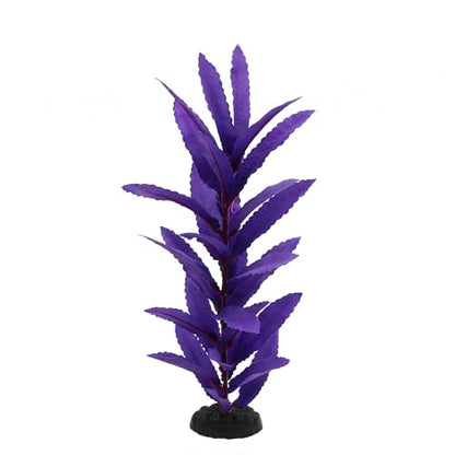 2-Pack 12 Inch Aquarium Silk Aquarium Plants, Artificial Plastic Plant | For Small Tank, Goldfish, Fish Hides, Purple - color: Purple