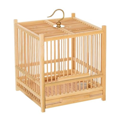 Reptile Breeding Box Bamboo Insect Cage Breeding Box Small Reptiles with Bowl Faunarium