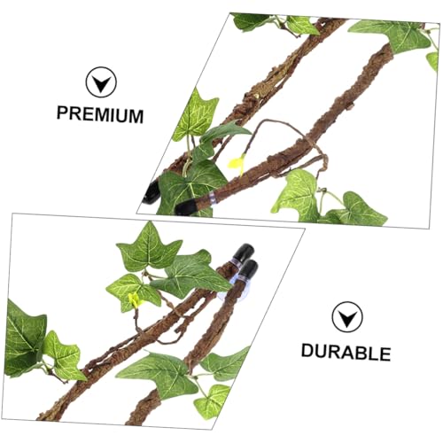 jojofuny 2Pcs Reptile Vines with Suction Cups Jungle Climber Branches for Snakes Lizards Geckos Terrarium Habitat Decoration and Exercise