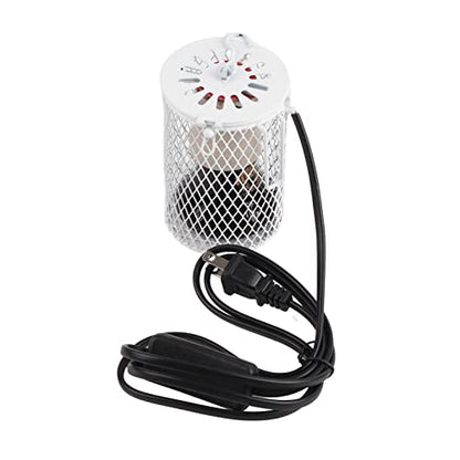 Ceramic Heat Lamp 100W Reptile Heat Emitter with Hanging Hook, Anti-Bite Wire for Pet Brooder Coop Snake Lizard Aquarium US Plug 110-120V