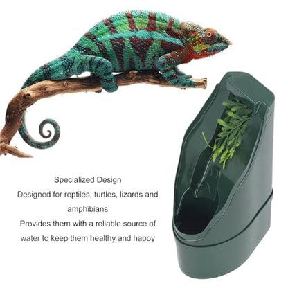 Gavigain Reptile Drinking Fountain Water Dripper Living Aqua Waterfall for Lizard Turtle Snake Spiders