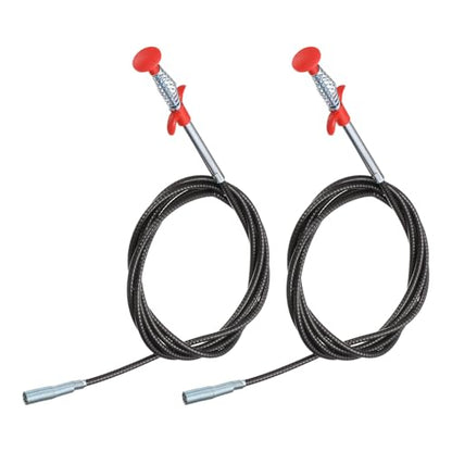 HARFINGTON 2pcs Flexible Grabber Claw Pick Up Tool 0.47" Dia. 118" 4 Claws Stainless Steel Cleaning Hook Unclog Sink Sewer Hair Drain Cleaner Tool Sink Unclogger for Toilet Bathtub Sewer - size: 118"