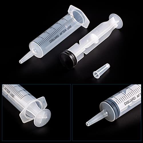 SHAOTONG 60ml Syringe with 40 Inch Tube and Tip Adapter, for Feeding Pets, Liquid Refilling, Drawing Oil Fluid - size: 60ML/CC