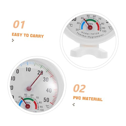 Tofficu 2pcs Refrigerator Thermometer Humidity Gauge Dual Use Indoor Outdoor Thermometer Accurate Temp Humidity Monitor for Fridge Humidifier