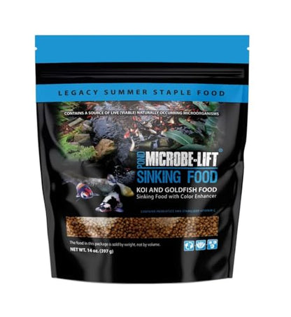 MICROBE-LIFT Sinking Fish Food Pellets for Ponds, Water Gardens, and Fountains, for Live Goldfish and Koi, 14 Ounces - size: 14 Ounce (Pack of 1)