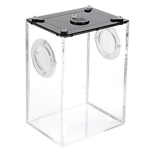 Transparent Acrylic Reptile Box with Ventilation Pet Tank for Lizards Snakes Turtles and Small Animals Escape Resistant Habitat for Home Breeding and Observation