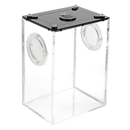 Transparent Acrylic Reptile Box with Ventilation Pet Tank for Lizards Snakes Turtles and Small Animals Escape Resistant Habitat for Home Breeding and Observation