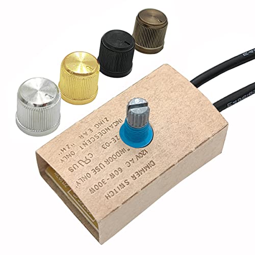 Table Lamp LED Dimmer Switch Kit Zing Ear ZE-03 300W Inline Rotary LED Dimmer Switch with 4 Knobs - style: ZE-03
