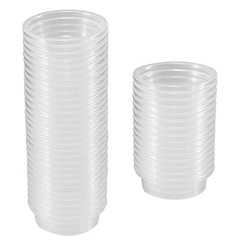 100 pcs 0.5oz Crested Gecko Food and Water Feeding Cups, Reptile Feeder Bowls, for Lizard and Other Small Pet Ledge Accessories Supplies