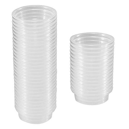 100 pcs 0.5oz Crested Gecko Food and Water Feeding Cups, Reptile Feeder Bowls, for Lizard and Other Small Pet Ledge Accessories Supplies