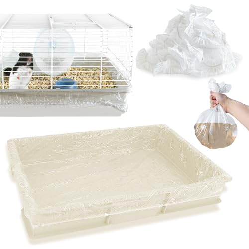 Disposable 50 pcs Small Animal Cage Liners, Rabbit Tray Film Liner Bunny Litter Pan Bags Guinea Pig Cage Toilet Plastic Film for Bird Hamster Chinchilla Hedgehog - style: 50 PCS, 46''