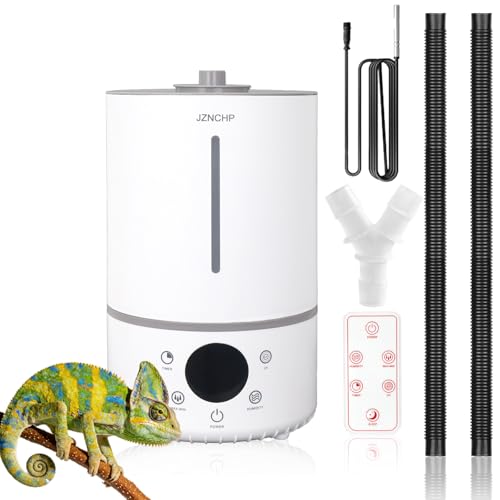 Reptile Humidifier and Fogger, 4L Plant Mister with Dual Probes and Tubes for Two Terrariums, Constant Humidity Setting, 48H Runtime