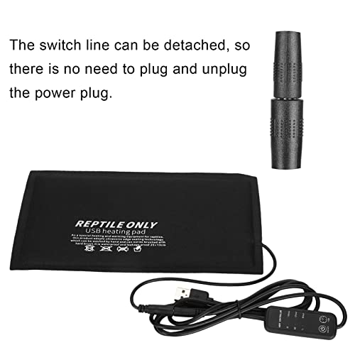 GOWENIC Reptiles Heating Pad, USB Temperature Control Heating Mat for Small Animals, Reptile Heat Pad for Turtles Lizard (Small Size) - size: Small Size
