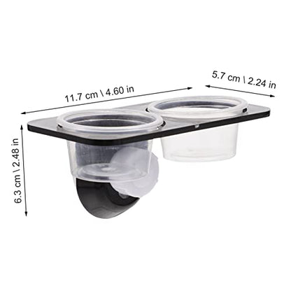 BESPORTBLE Reptile Feeder with Feeding Bowls and Suction Cup Practical Worm Container for Gecko Food and Water Easy to Clean and Durable Feeding for Lizards - size: 11.7X6.3X5.7CM