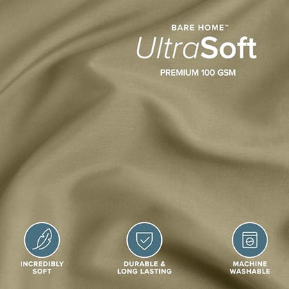 Bare Home Bedding Duvet Cover Extra Long Size - Premium 1800 Super Soft Collection - Lightweight, Cooling - Soft Breathable Bedding Duvet Cover (Twin/Twin XL, Olive) - color: 22 - Olive (No Comforter), size: Twin/Twin XL