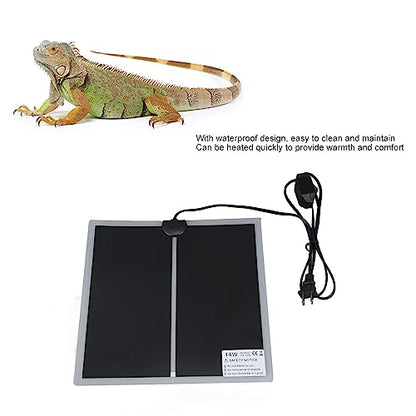 Reptile Heat Pad Under Tank Heater Terrarium Heating Mat for Snakes Lizards Turtles PET Tear Tough Safe (14W) - size: 14W