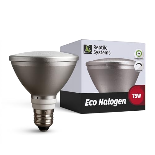 Reptile Systems Eco Halogen – Red 75w – Lamp for Reptiles & Amphibians – Light for Tanks, Vivariums & Crested Geckos - size: 75w