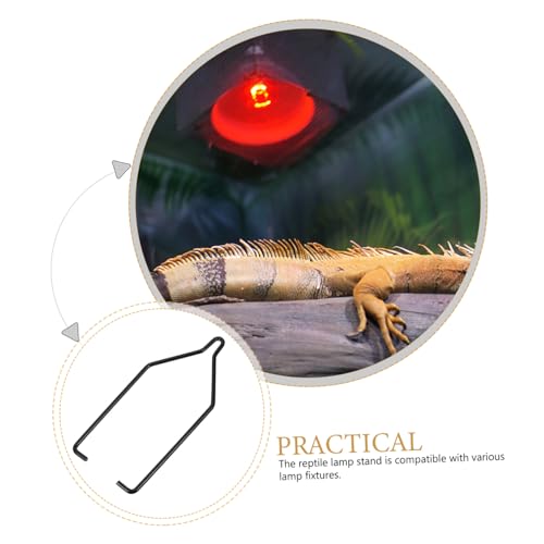 KALLORY Lamp Stand for Reptiles Portable Heat Lamp Fixture with Hook Accessory for Terrarium Lighting for Geckos Lizards and Pets