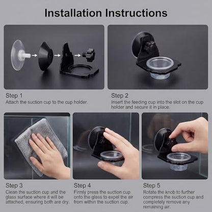 Suction Cup Gecko Feeding Ledge with 3 Bowls, Crested Gecko Food Dish Set, Arboreal Reptile Feeding Ledge for Crested Gecko, Day Gecko and Small Reptiles
