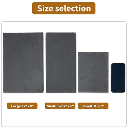Reptile Basking Platform Tortoise Bearded Dragon Lizard Original Rock Slab,Easy to Grind the Nails,with Non-Slip mats,Natural Food Bowl,Moisturizing Effect (Small) - size: Small