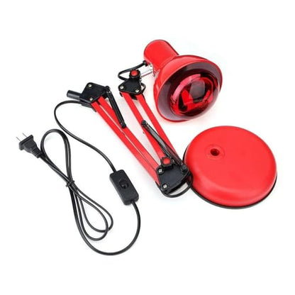 100W IR Infrared Heat Lamp Light Therapy Pain Relief Body Muscle Massage Infrared Red Heat Light Therapeutic Therapy Lamp Relieve Body Joint Pain Muscle Aches Portable Home USE