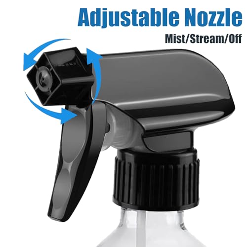 4Pack Plastic Spray Bottles for Cleaning - 10oz/300ml - Mist Stream - No Clog No Leak, Easy to Grip with Adjustable Nozzle - BPA Free - size: 10oz,4Pack