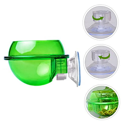 balacoo 4pcs Reptile Feeder Bowl with Cup Dragon Beard Basin for Lizard Gecko Escape Dish for Easy Feeding Design for