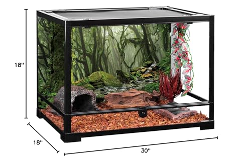 AWERT Foggy Forest Terrarium Background - Stream Green Huge Tree Reptile Habitat - Tropical Rainforest Aquarium - 30x18 inches - Durable Polyester - size: 30x18in/75x45cm