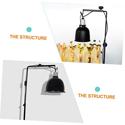 BESPORTBLE Adjustable Plant Lamp Stand for Reptile Tanks Durable Metal Light Rack for Heating Lamps for Bearded Dragons Turtles and Other Reptile Pets Easy to Install