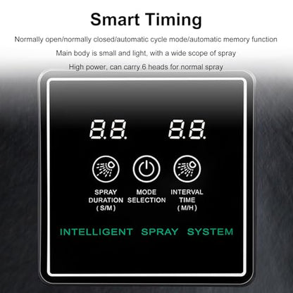 Reptile Humidifiers Smart Misting System, Spray System Reptile Automatic Misting Kit with Timer Terrariums Humidifier with 360°Adjustable Nozzles (L) - size: L