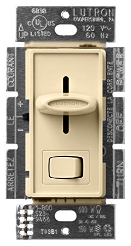 Lutron Skylark LED+ Dimmer Switch for Dimmable LED, Lutron Dimmer Switch For Halogen and Incandescent Bulbs, 150W/Single-Pole or 3-Way, SCL-153P-IV, Ivory - color: Ivory