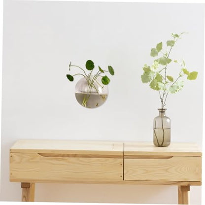 KESYOO Glass Wall Hanging Planter Hydroponic Vase Fish Bubble Tank Modern Decorative Terrarium for Indoor Plants