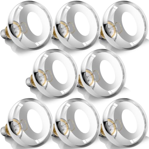250W Clear Heat Lamp Bulbs, 8000 Hours Rated, R40 Bathroom Shower Incandescent Light Bulb, Infrared Heating for Chickens, Reptiles, Pets, Food, E26 Base, 8 Pack - color: White, size: 8 Pack