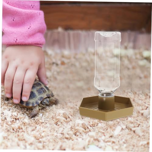 Abaodam Automatic Water Feeder for Reptiles Compact Tortoise Water Dish with Reservoir Design Safe Materials for Tortoises and Lizards Ensures Constant Hydration Tanks