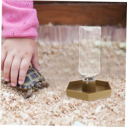 Abaodam Automatic Water Feeder for Reptiles Compact Tortoise Water Dish with Reservoir Design Safe Materials for Tortoises and Lizards Ensures Constant Hydration Tanks